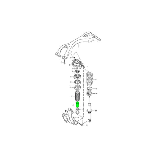 Genuine Porsche Shock Absorber Rubber Stop Porsche 955/957 Cayenne | ML Performance UK Car Parts