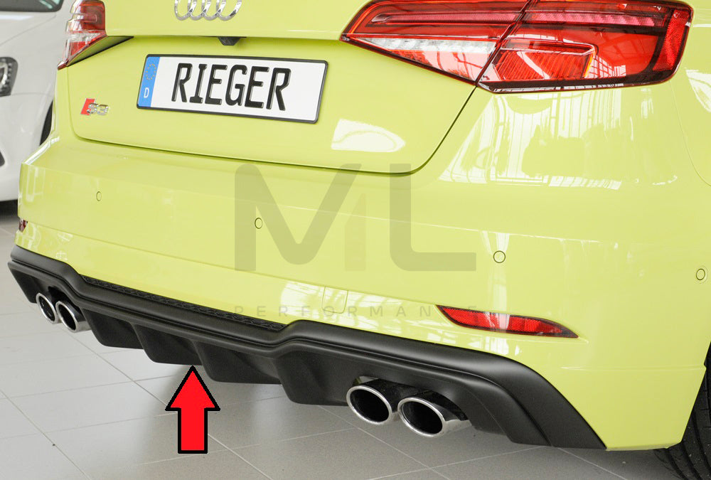 Rieger 00056821 Audi 8V S3 Rear Diffuser 1 | ML Performance UK Car Parts