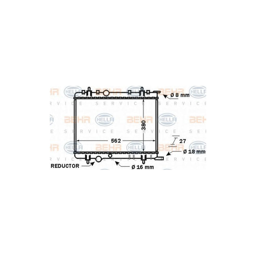 Hella 8MK 376 771-411 Engine Radiator