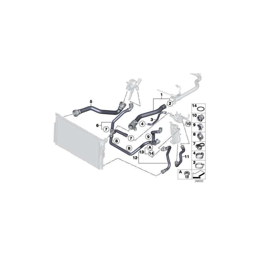 Genuine BMW 32411131346 F36 F30 Hose Clamp 15,3-18,5 (Inc. 418i, 428i & 228i) | ML Performance UK Car Parts