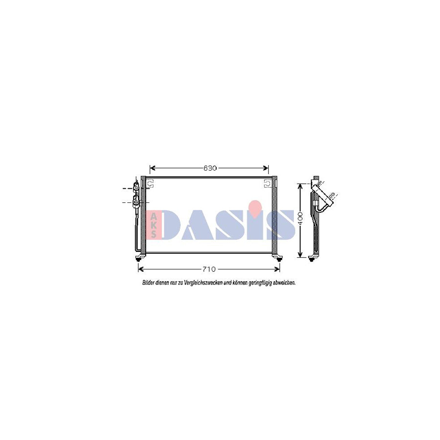 AKS Dasis 522046N Air Conditioning Condenser For Kia Joice (M300E) | ML Performance UK