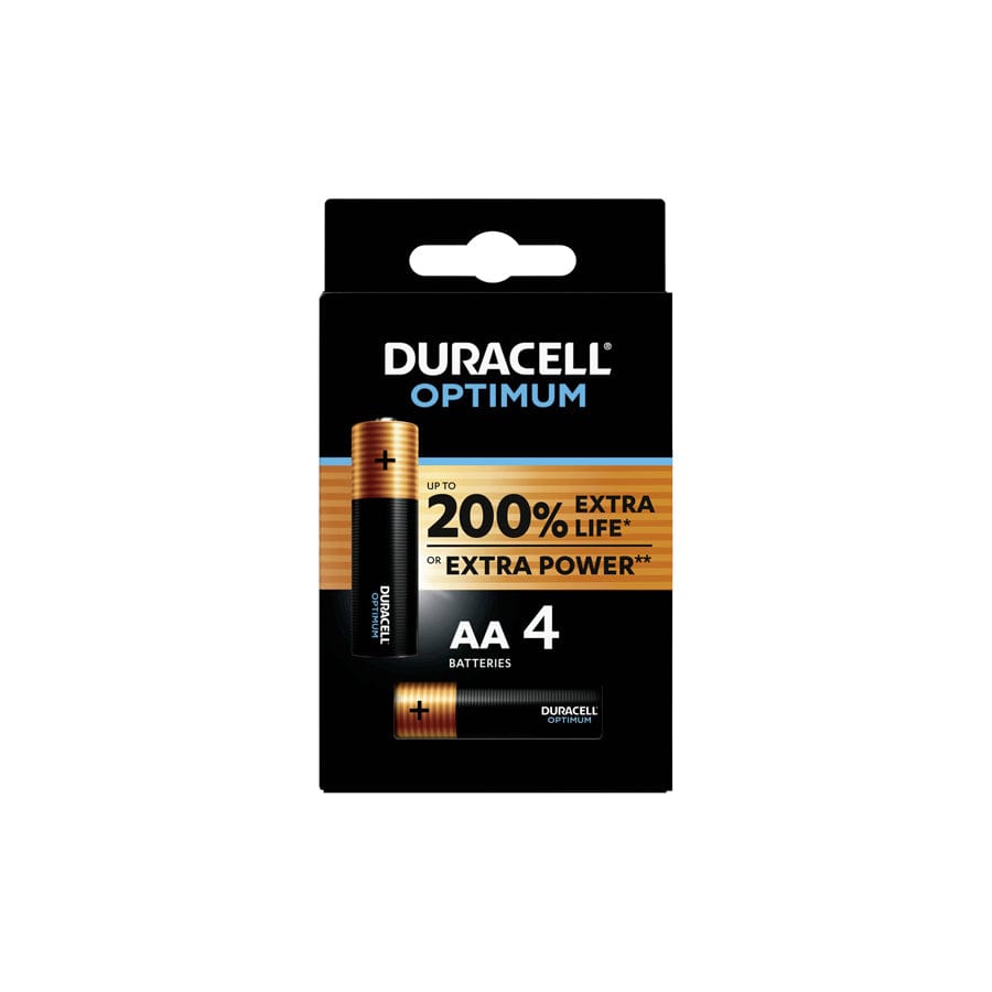 Duracell MN1500B4 (AA) 4pk OPTIMUM (Card of 4) | ML Performance UK Car Parts