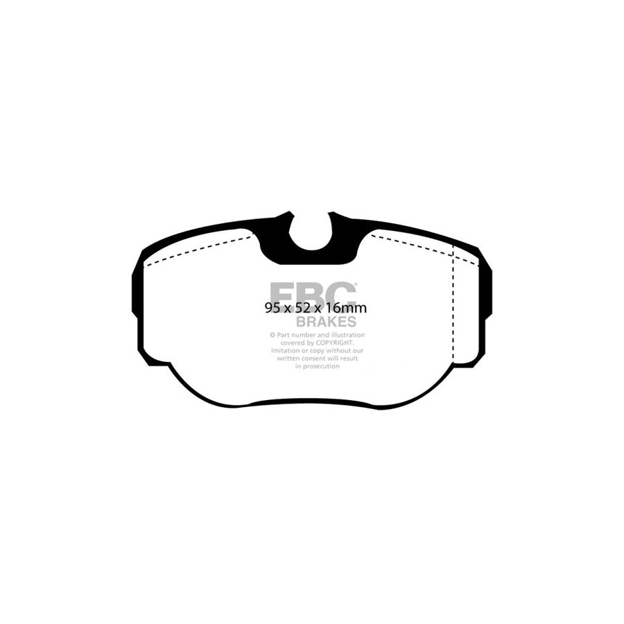 EBC DP41038R Land Rover Yellowstuff Rear Brake Pads - Girling/TRW Caliper (Inc. Discovery 2 & Range Rover) 2 | ML Performance UK Car Parts