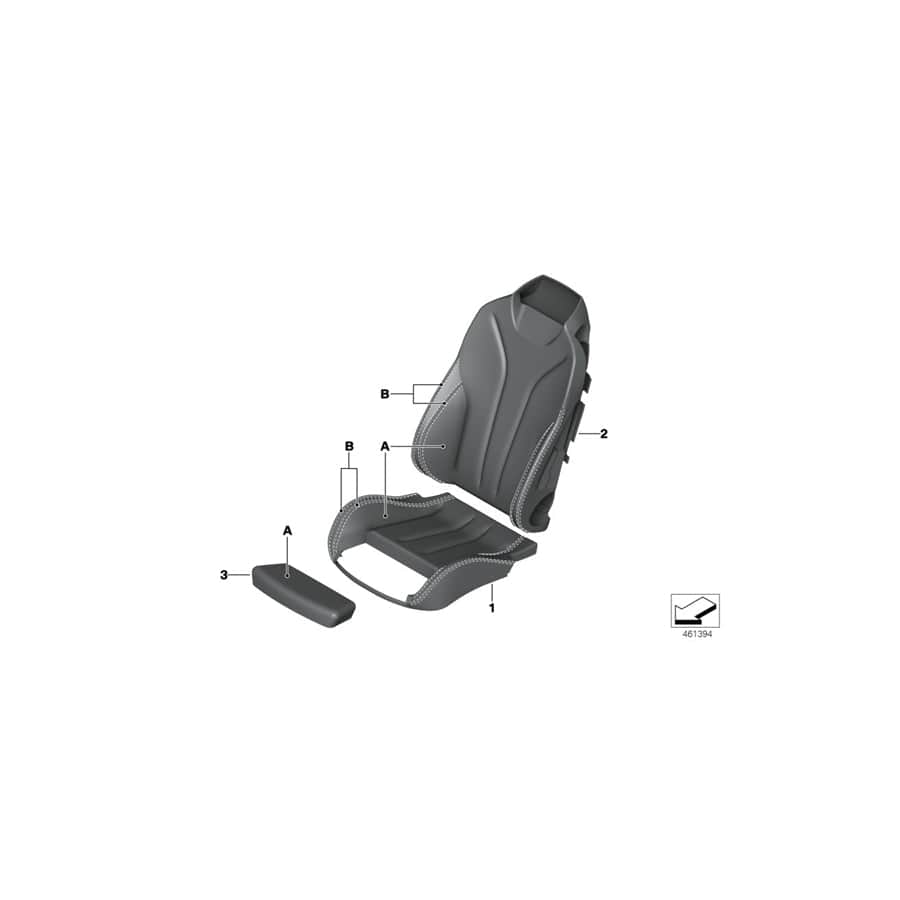 Genuine BMW 52107986453 F33 F83 Cover For Sport Seat In Leather, Left INDIVIDUAL (Inc. 428iX, 430iX & 430i) | ML Performance UK Car Parts