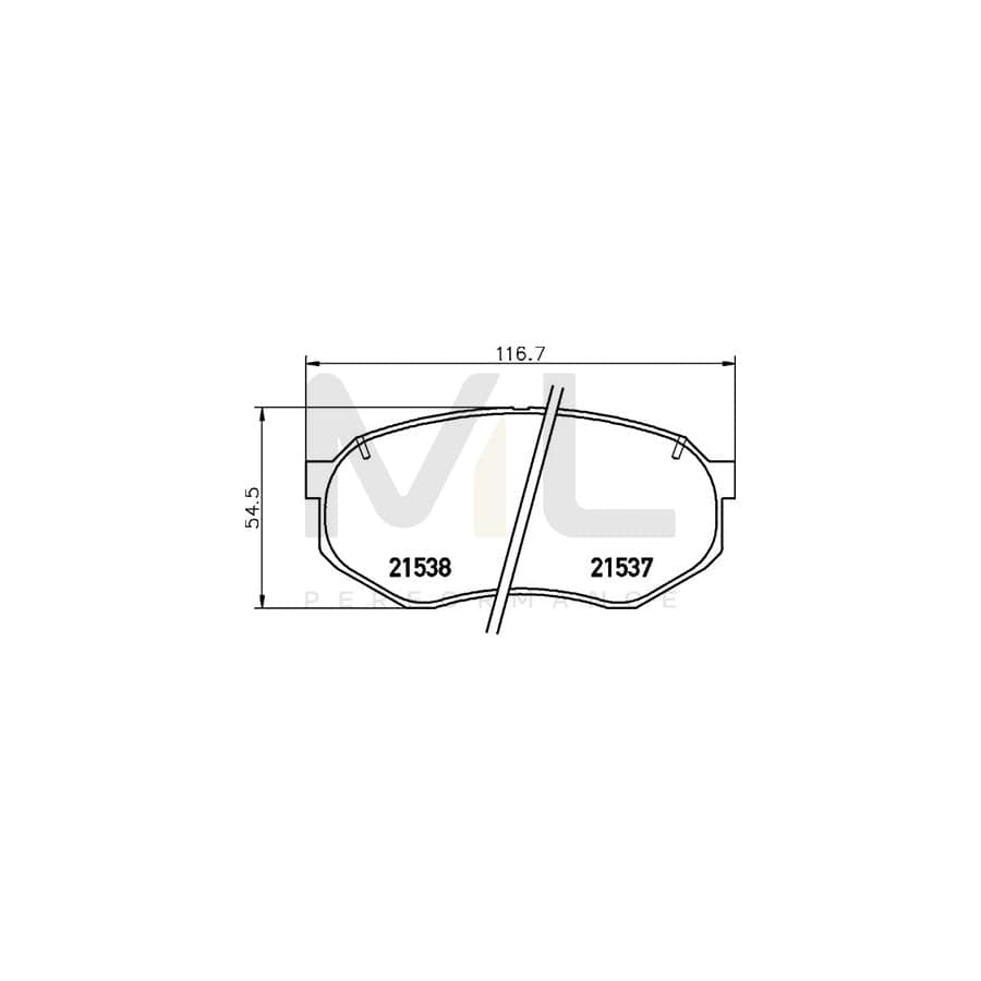 TEXTAR 2153702 Brake pad set with acoustic wear warning | ML Performance Car Parts