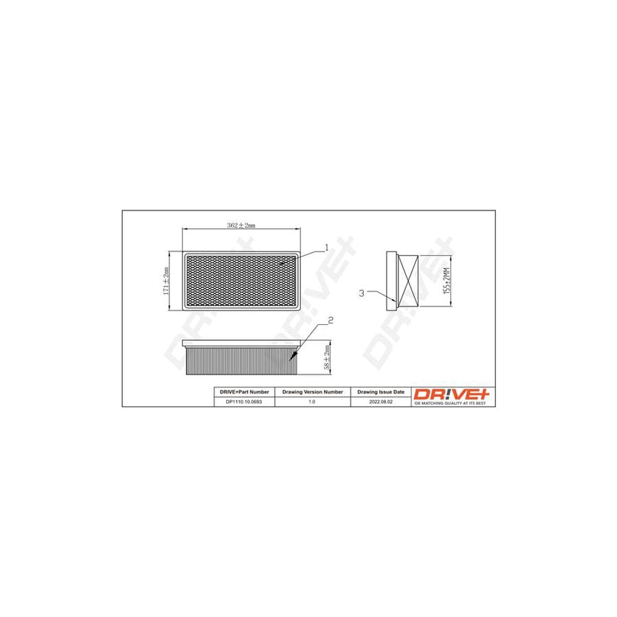 Dr!ve+ DP1110.10.0693 Air Filter | ML Performance UK Car Parts