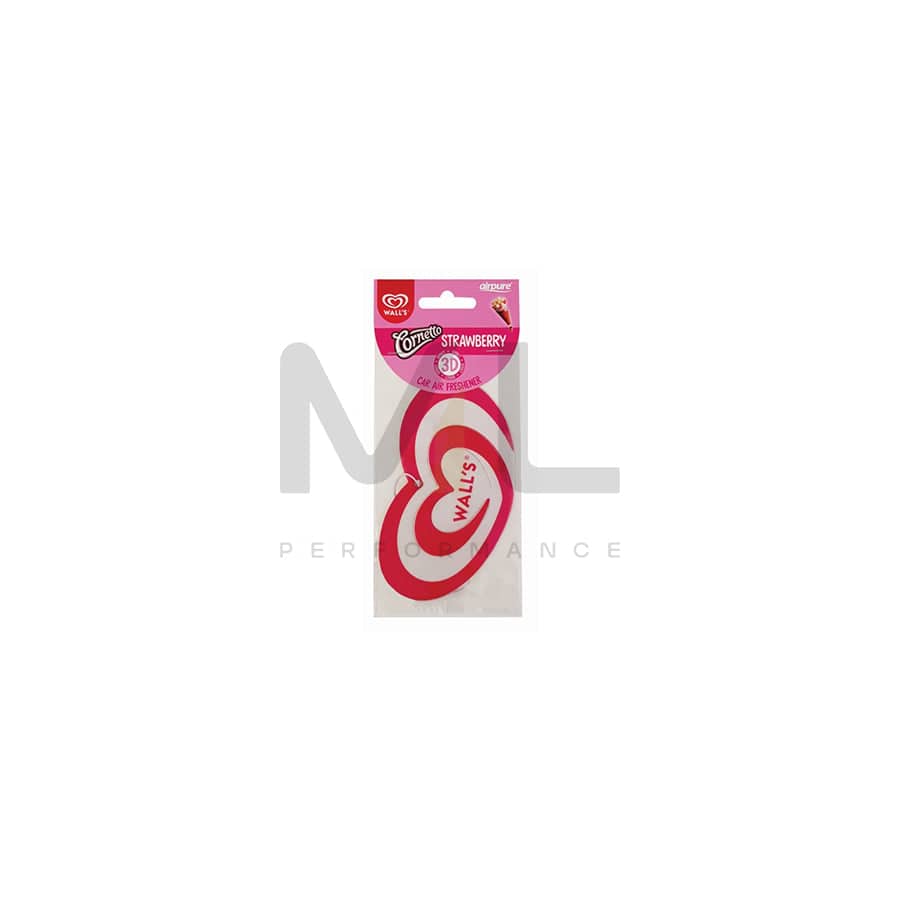 AirPure Walls 3D Paper Love Heart Cornetto Strawberry | ML Performance UK Car Parts