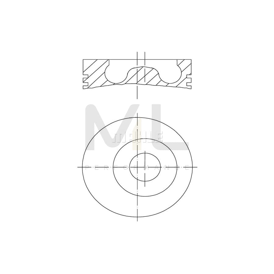 MAHLE ORIGINAL 015 05 02 Piston for FORD FOCUS 83,0 mm, with piston ring carrier, without cooling duct | ML Performance Car Parts