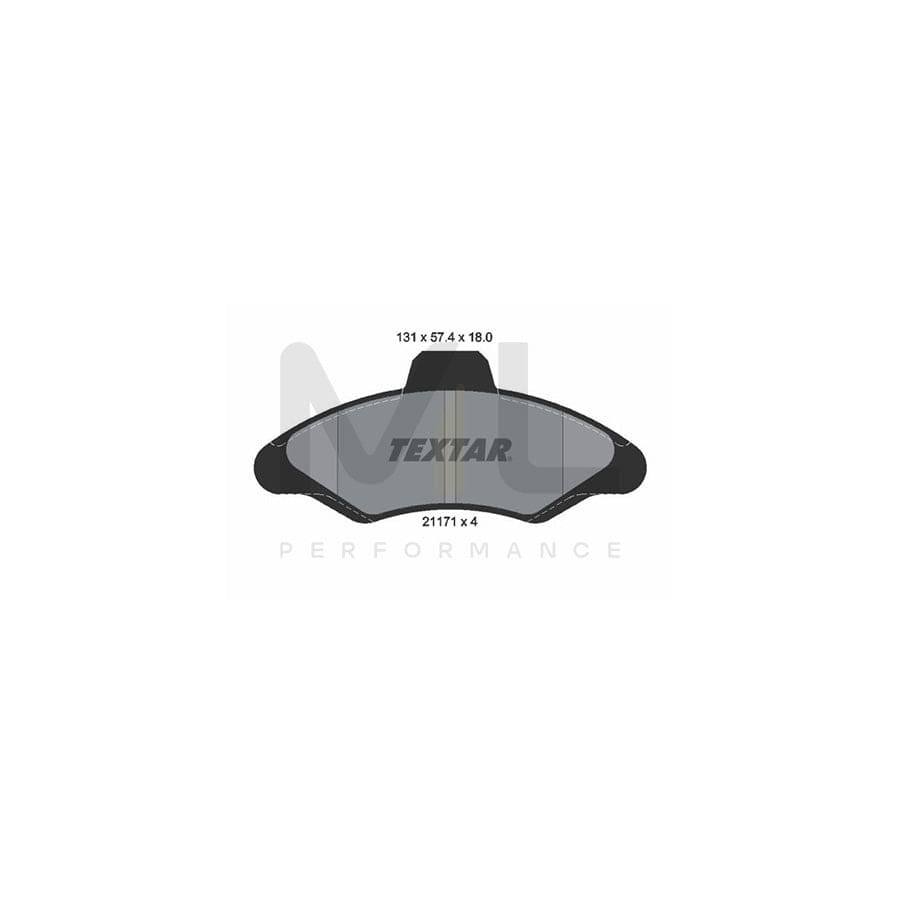 TEXTAR 2117105 Brake pad set not prepared for wear indicator | ML Performance Car Parts