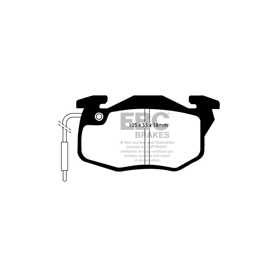 EBC PD01KF1255 Renault Greenstuff Front Brake Pad & Plain Disc Kit  (Inc. Fuego & 18) 2 | ML Performance UK Car Parts