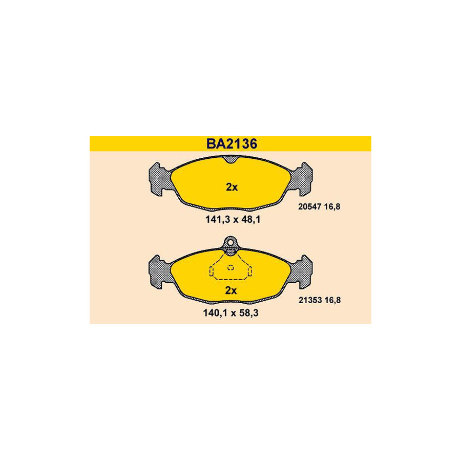 Barum BA2136 Brake Pad Set