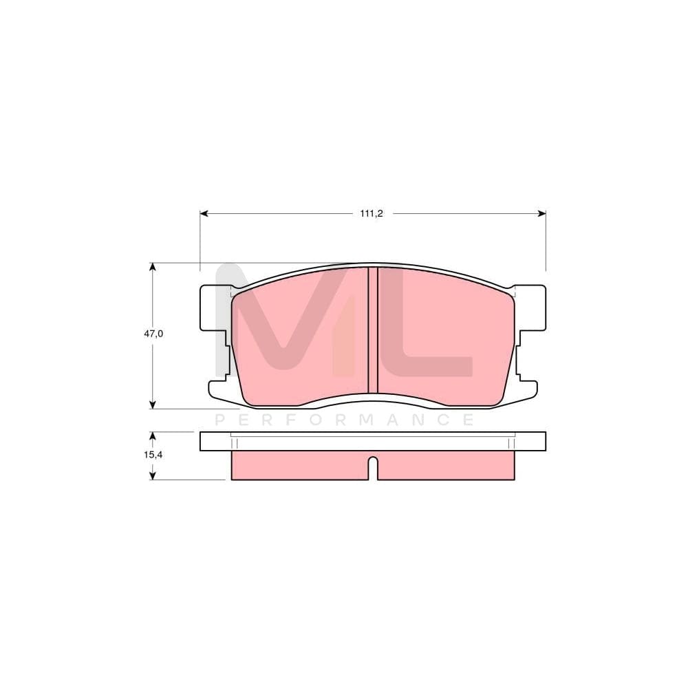 TRW Gdb3094 Brake Pad Set For Honda Civic I Shuttle (An, Ar) Not Prepared For Wear Indicator | ML Performance Car Parts