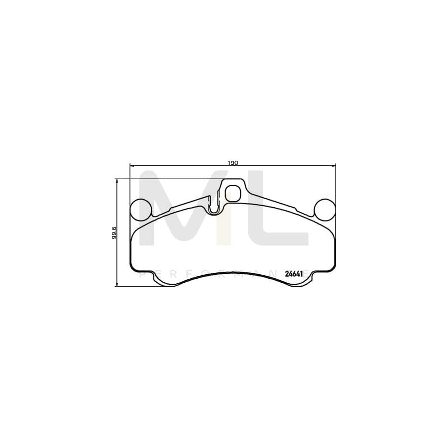 TEXTAR 2464101 Brake pad set for PORSCHE 911 Coupe (997) prepared for wear indicator | ML Performance Car Parts