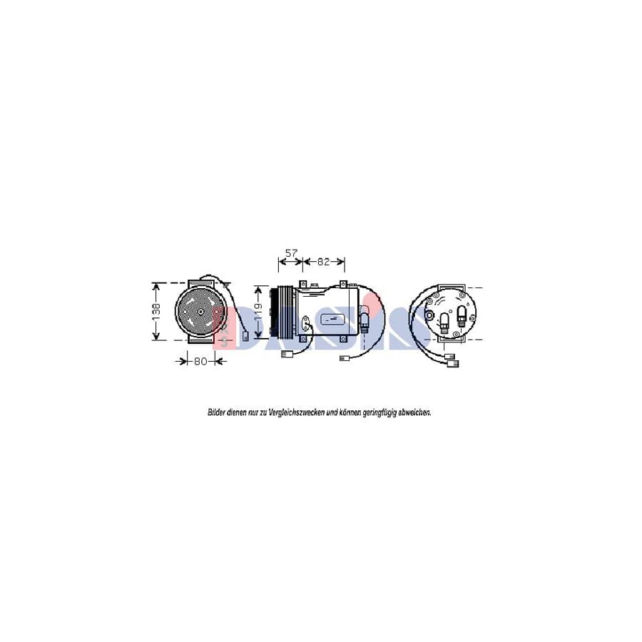 AKS Dasis 852950N Compressor, Air Conditioning | ML Performance UK