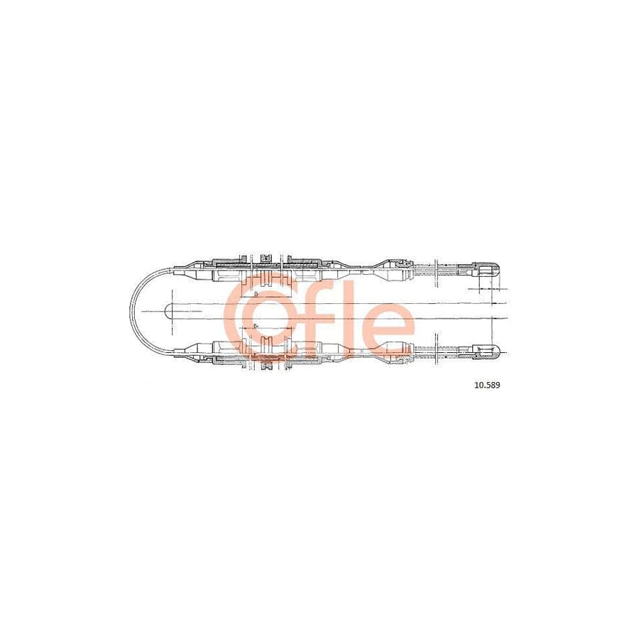 Cofle 92.10.589 Hand Brake Cable