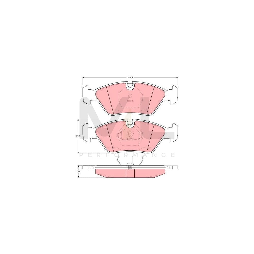 TRW Gdb298 Brake Pad Set Prepared For Wear Indicator | ML Performance Car Parts