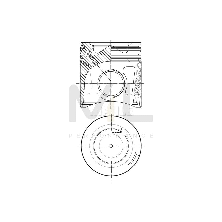 MAHLE ORIGINAL 007 PI 00150 003 Piston 88,6 mm, with cooling duct, with piston ring carrier | ML Performance Car Parts