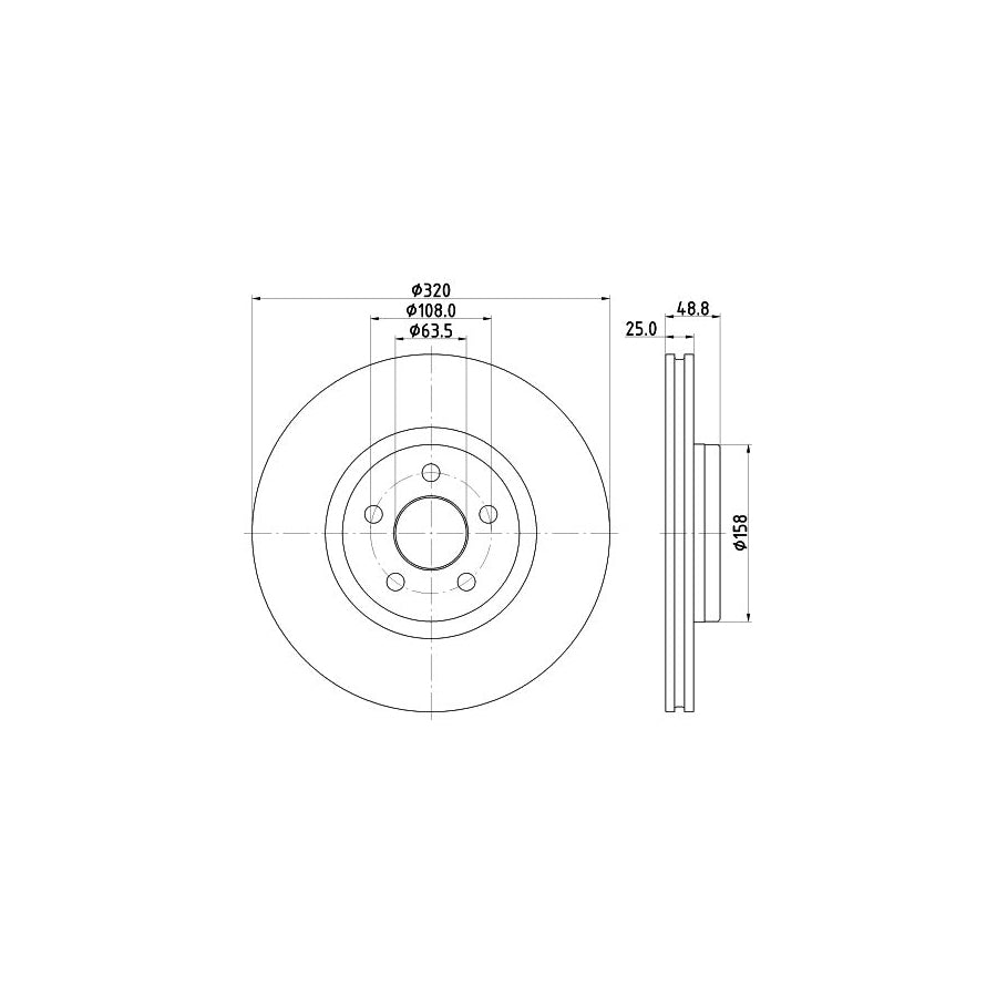 Hella 8DD 355 133-561 Brake Disc