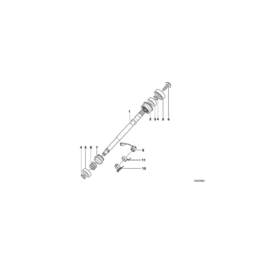 Genuine BMW 32351182244 E39 E38 Steering Angle Sensor (Inc. 528i, 728iL & 740iL) | ML Performance UK Car Parts