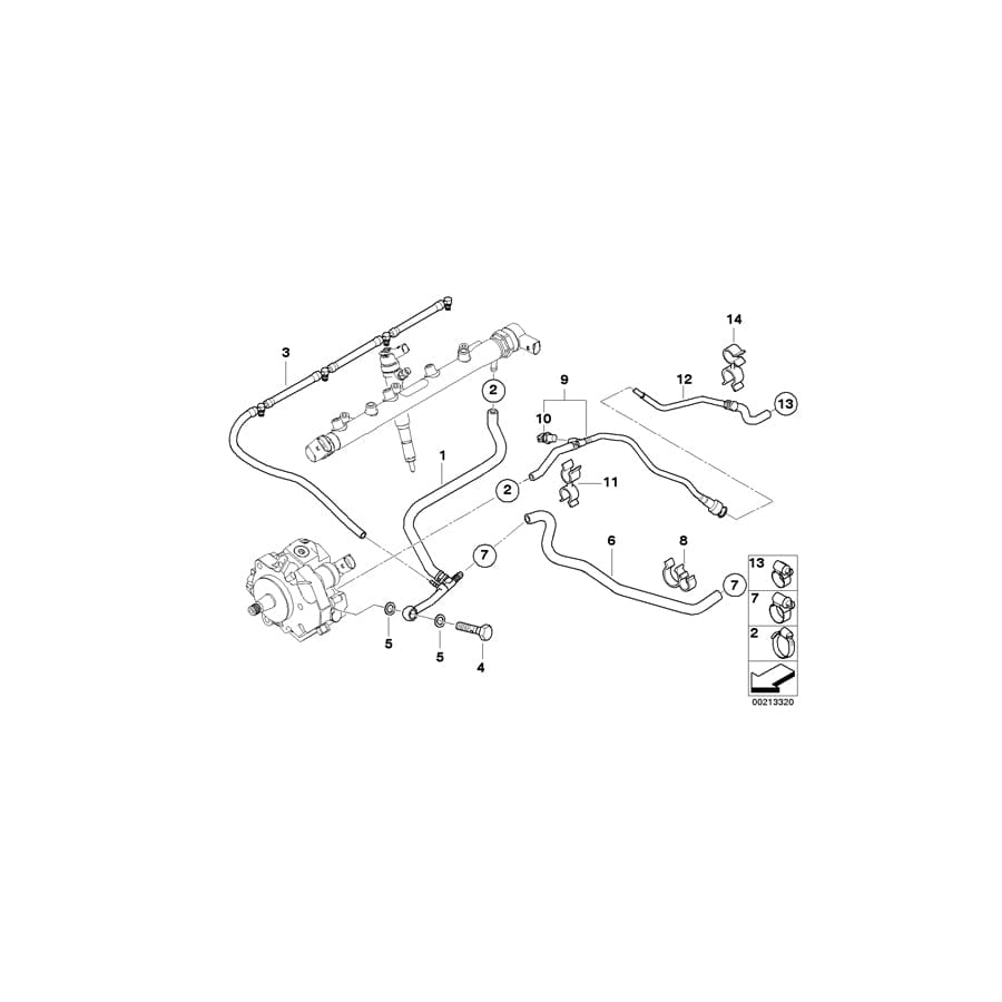 Genuine BMW 11657791516 E83 Hose Clamp 10-Jul (Inc. Cooper D 1.6, Cooper SD ALL4 & Cooper D 2.0) | ML Performance UK Car Parts