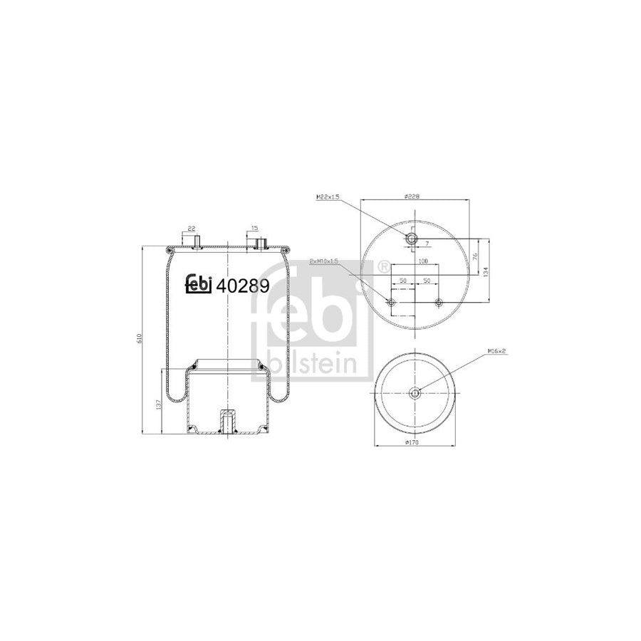 Febi Bilstein 40289 Boot, Air Suspension