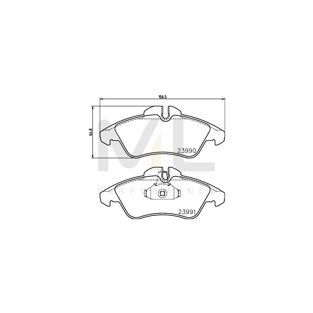 Hella 8DB 355 014-481 Brake Pad Set Incl. Wear Warning Contact | ML Performance Car Parts