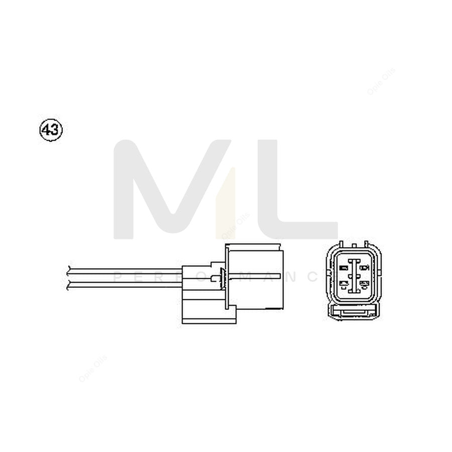 NTK Lambda Sensor / O2 Sensor (NGK 95100) - OZA686-EE15 | ML Car Parts UK | ML Performance