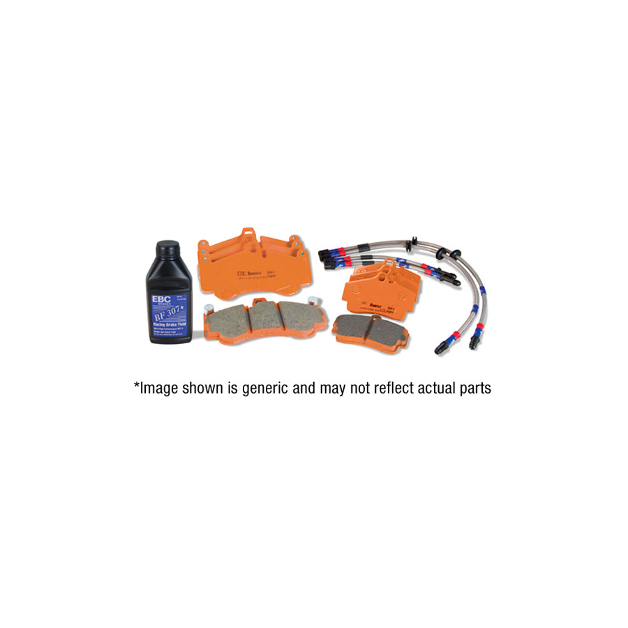 EBC PLK1923R VW Mk6 Orangestuff Pads and Brake Line Track Pack - TRW Caliper 1 | ML Performance UK Car Parts