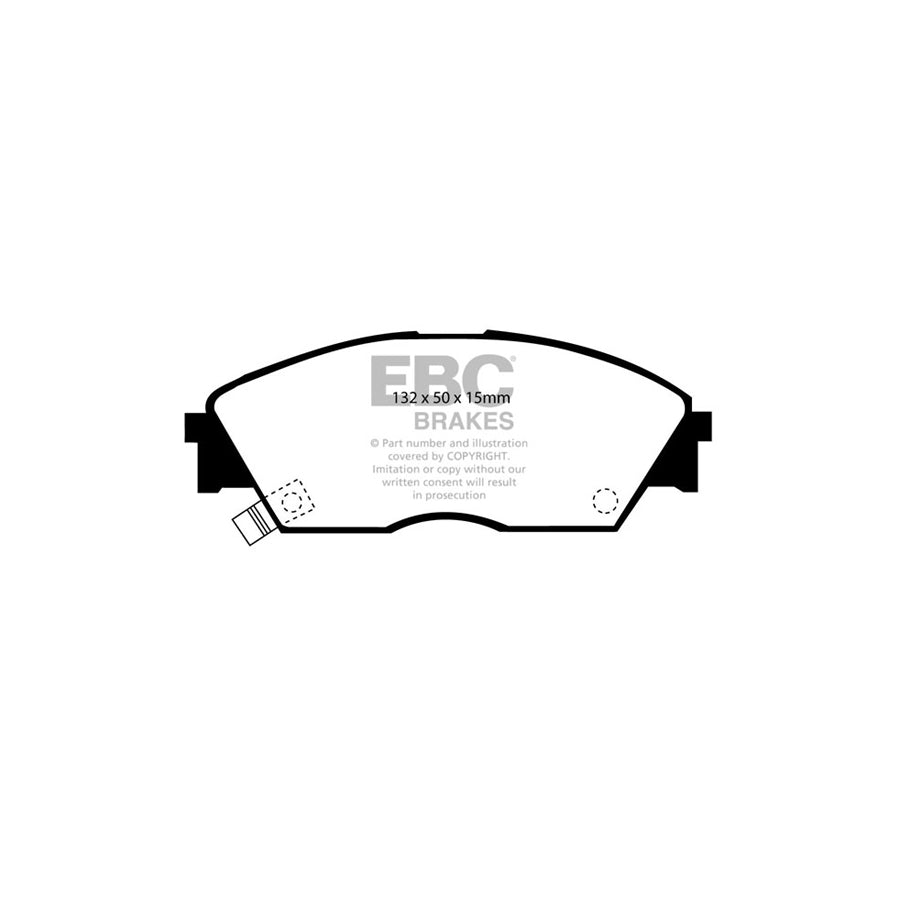 EBC PD13KF380 Honda Prelude Yellowstuff Front Brake Pad & GD Disc Kit - Akebono Caliper 2 | ML Performance UK Car Parts