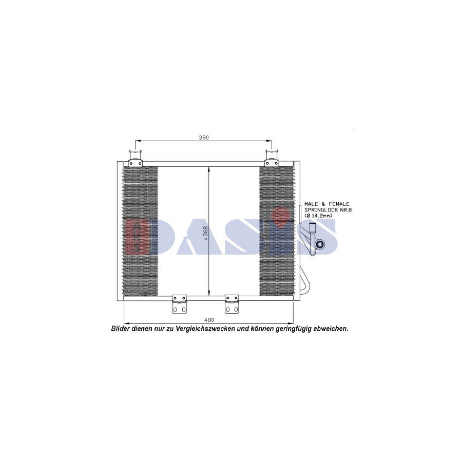 AKS Dasis 522053N Air Conditioning Condenser For Jeep Wrangler II Off-Road Cabrio (Tj) | ML Performance UK