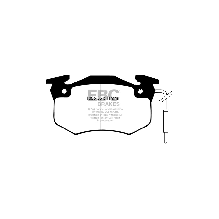 EBC PD13KR347 Peugeot Yellowstuff Rear Brake Pad & GD Disc Kit - Bendix Caliper (Inc. 205 & 309) 2 | ML Performance UK Car Parts