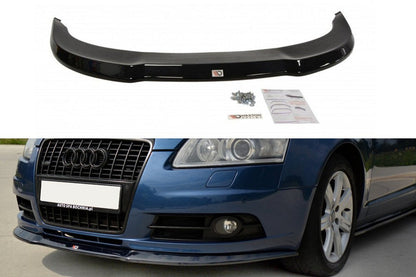 Maxton Design AU-A6-C6-SLINE-FD1T Front Splitter Audi A6 S-Line C6 | ML Performance UK Car Parts