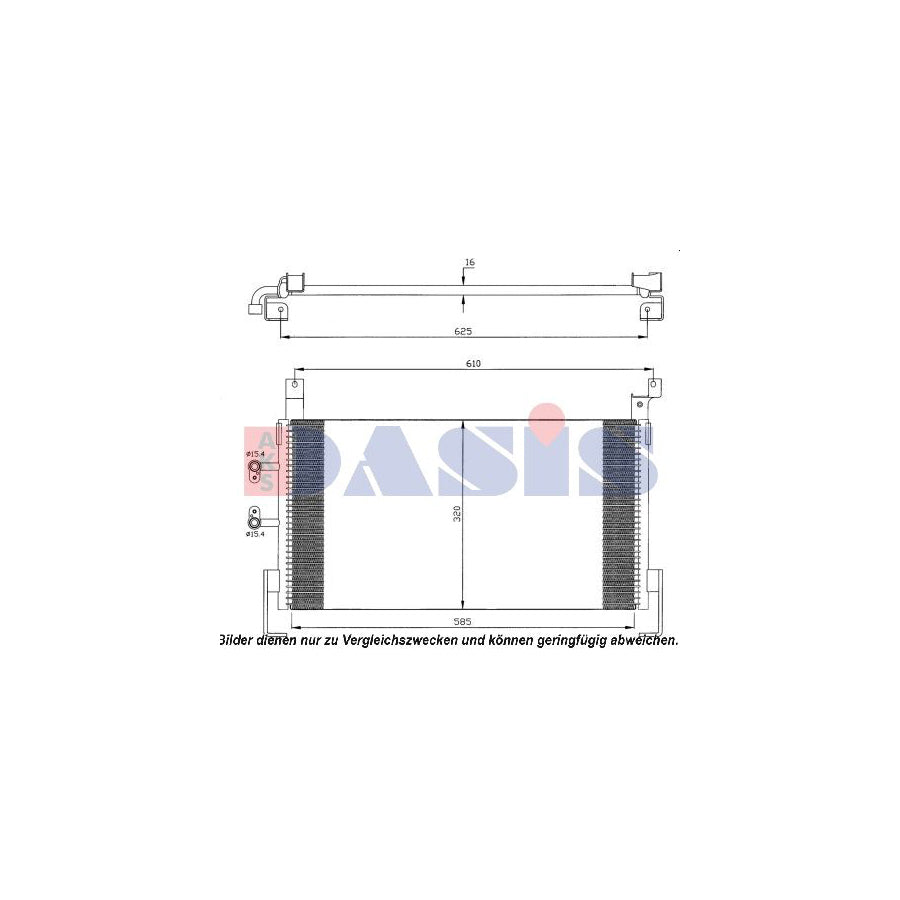 AKS Dasis 522054N Air Conditioning Condenser For Chrysler Neon II | ML Performance UK