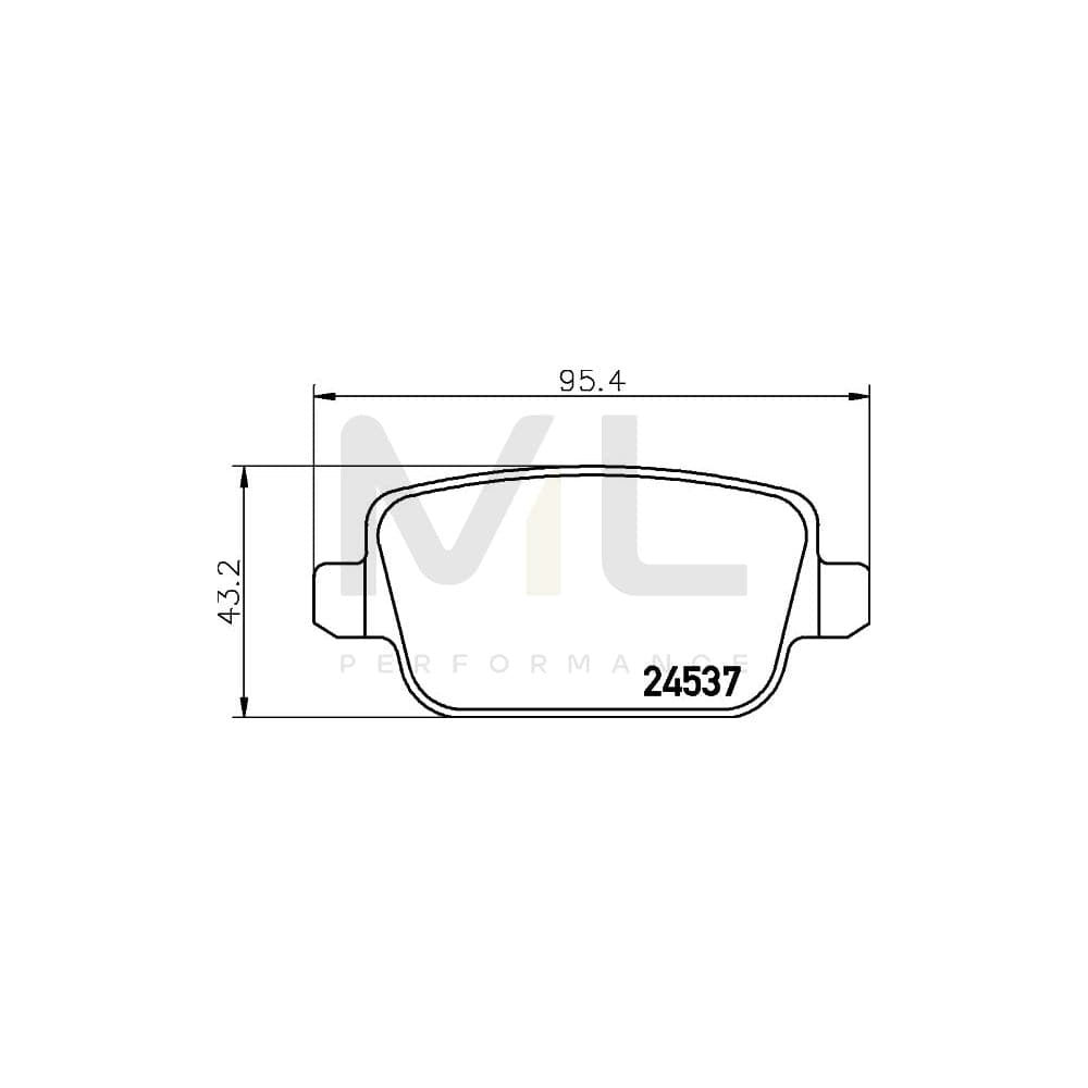 Hella 8DB 355 025-351 Brake Pad Set For Land Rover Freelander 2 Off-Road (L359) Not Prepared For Wear Indicator, With Brake Caliper Screws, With Accessories | ML Performance Car Parts