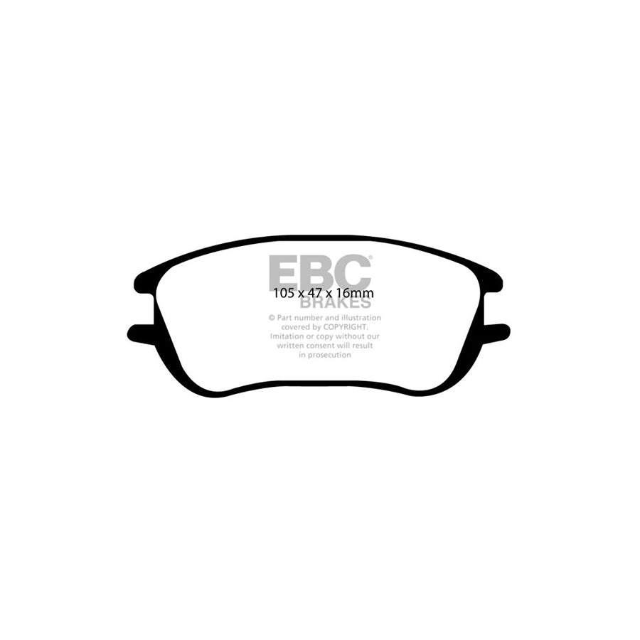 EBC DP1596 Hyundai Ultimax Front Brake Pads (Inc. Amica & Atoz) 2 | ML Performance UK Car Parts