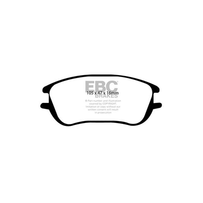 EBC DP1596 Hyundai Ultimax Front Brake Pads (Inc. Amica & Atoz) 2 | ML Performance UK Car Parts