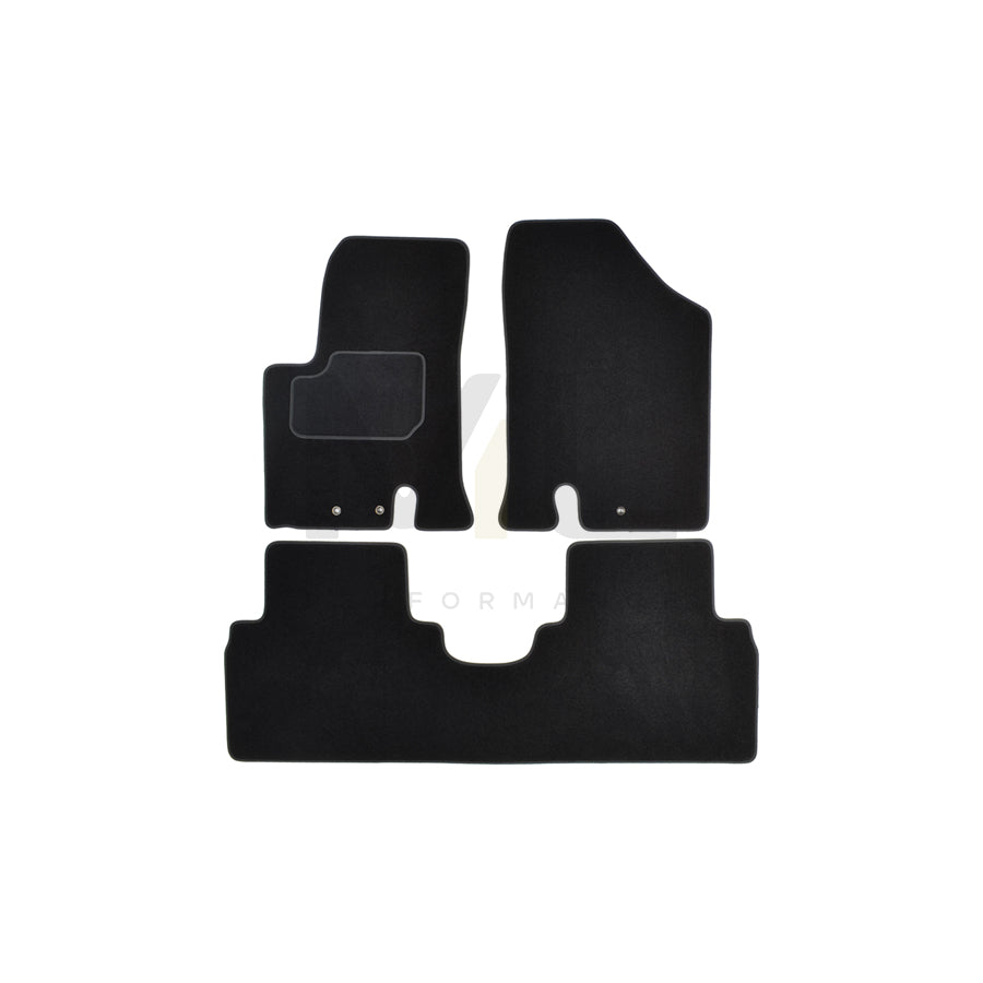 CUSTOPOL Tailored KIA225C Floor mat set Textile, Front and Rear, Quantity: 4, Black | ML Performance Car Parts