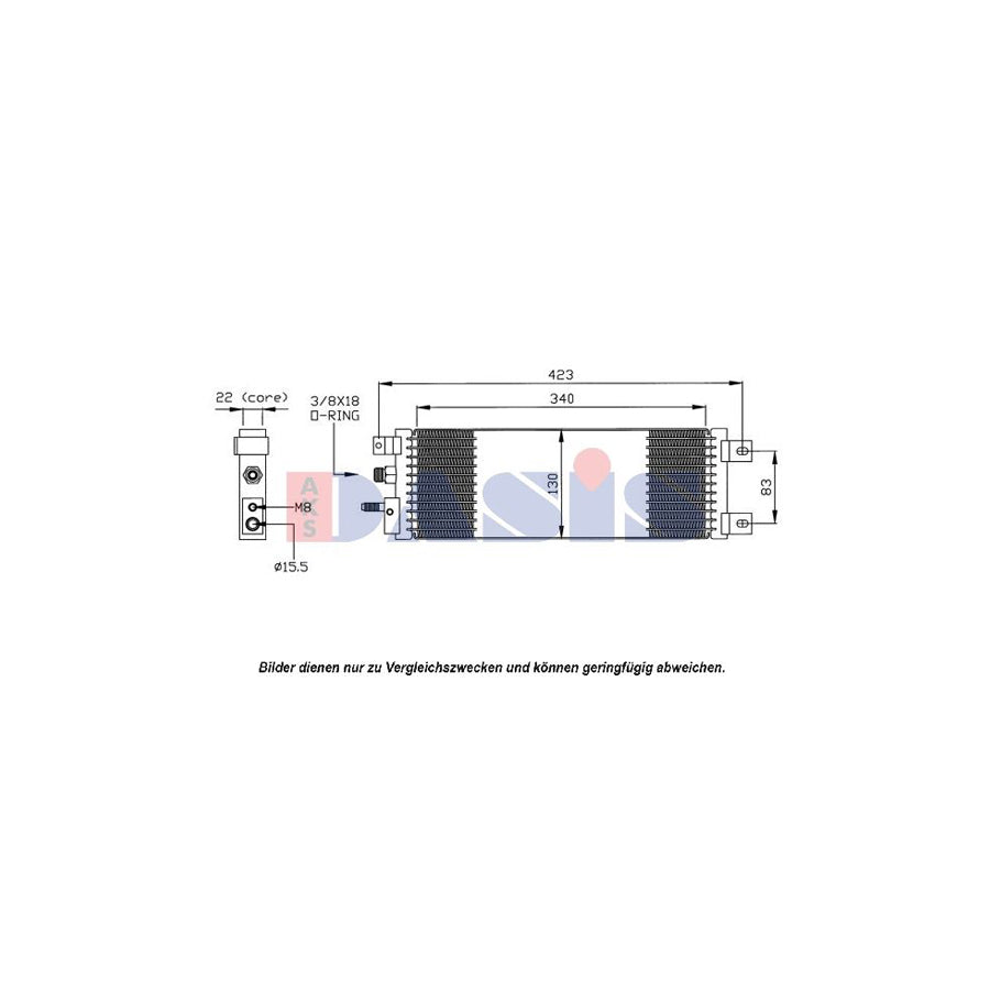 AKS Dasis 522055N Air Conditioning Condenser | ML Performance UK