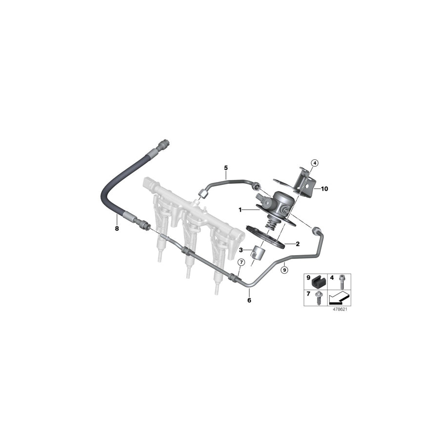 Genuine BMW 13537639981 F55 Cabrio F45 Supply Line To Engine Compartment (Inc. 225iX, 218i & X1 28i) | ML Performance UK