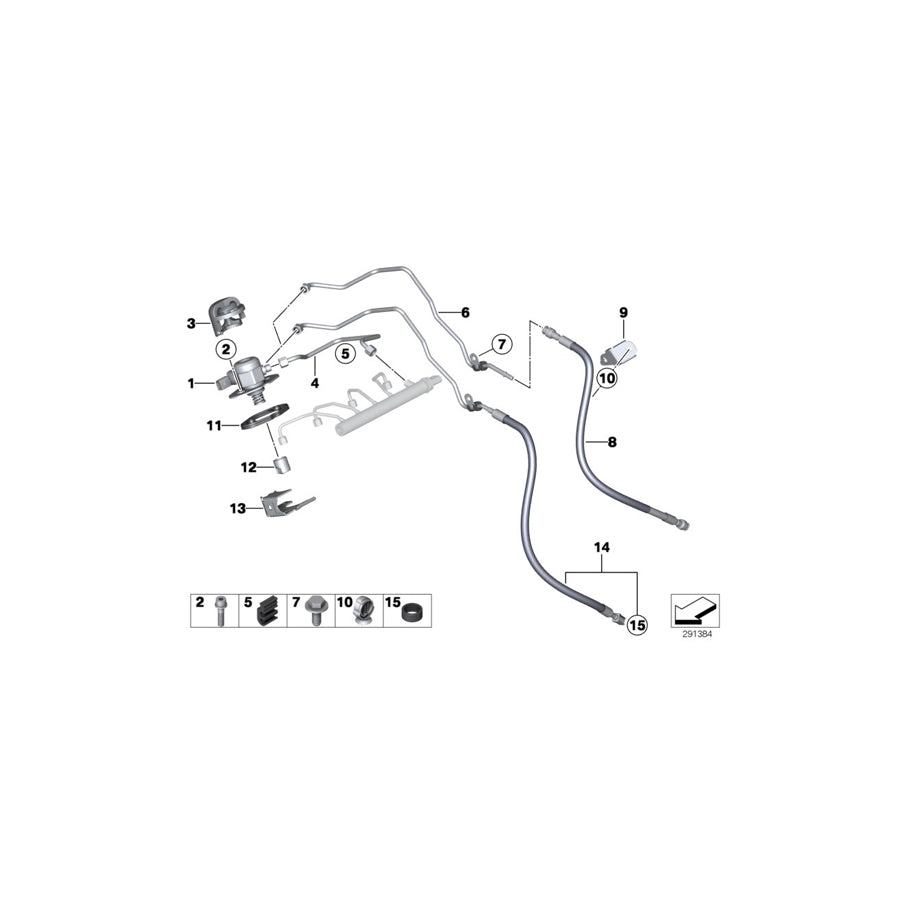 Genuine BMW 13537605016 F30 F33 F36 Fuel Feed Line (Inc. 428i, 328i & 328iX) | ML Performance UK