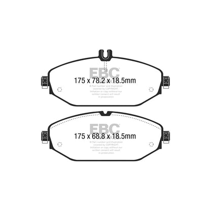 EBC PD01KF1926 Mercedes-Benz W/S/C/A205 W/S213 A/C238 Greenstuff Front Brake Pad & Plain Disc Kit  - ATE/TRW Caliper 2 | ML Performance UK Car Parts