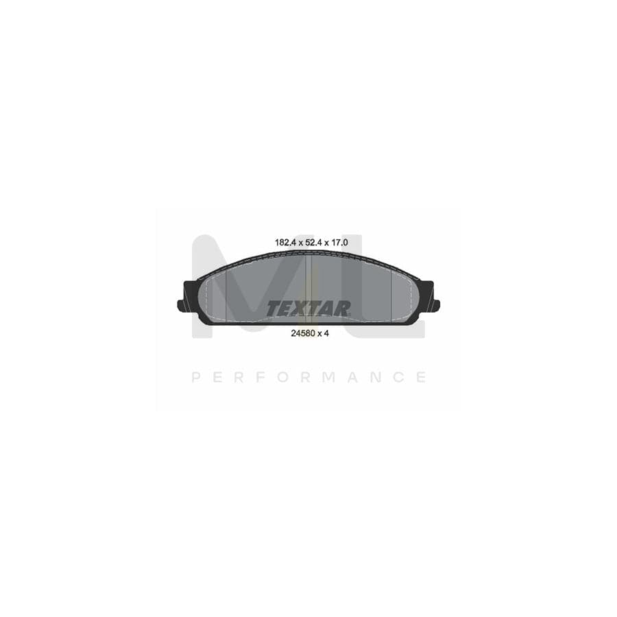 TEXTAR 2458002 Brake pad set not prepared for wear indicator | ML Performance Car Parts