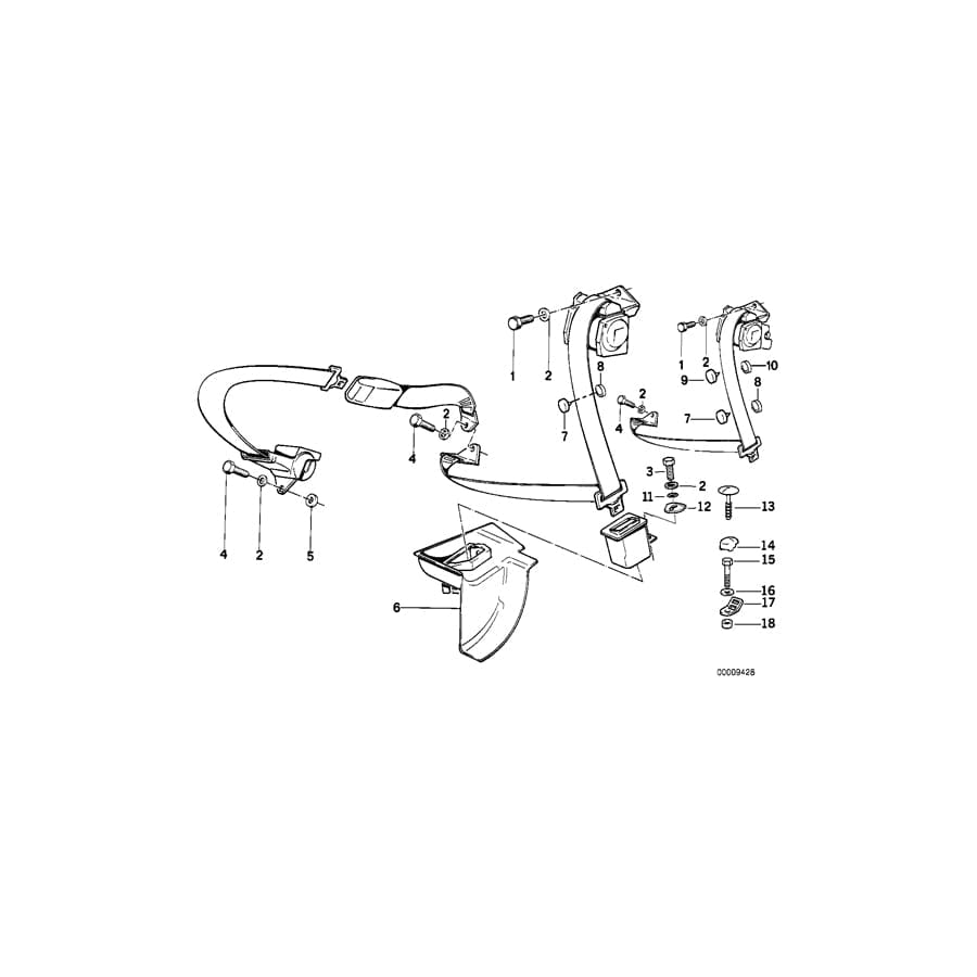 Genuine BMW 72118107596 E34 Covering Right SCHWARZ (Inc. 520i) | ML Performance UK Car Parts