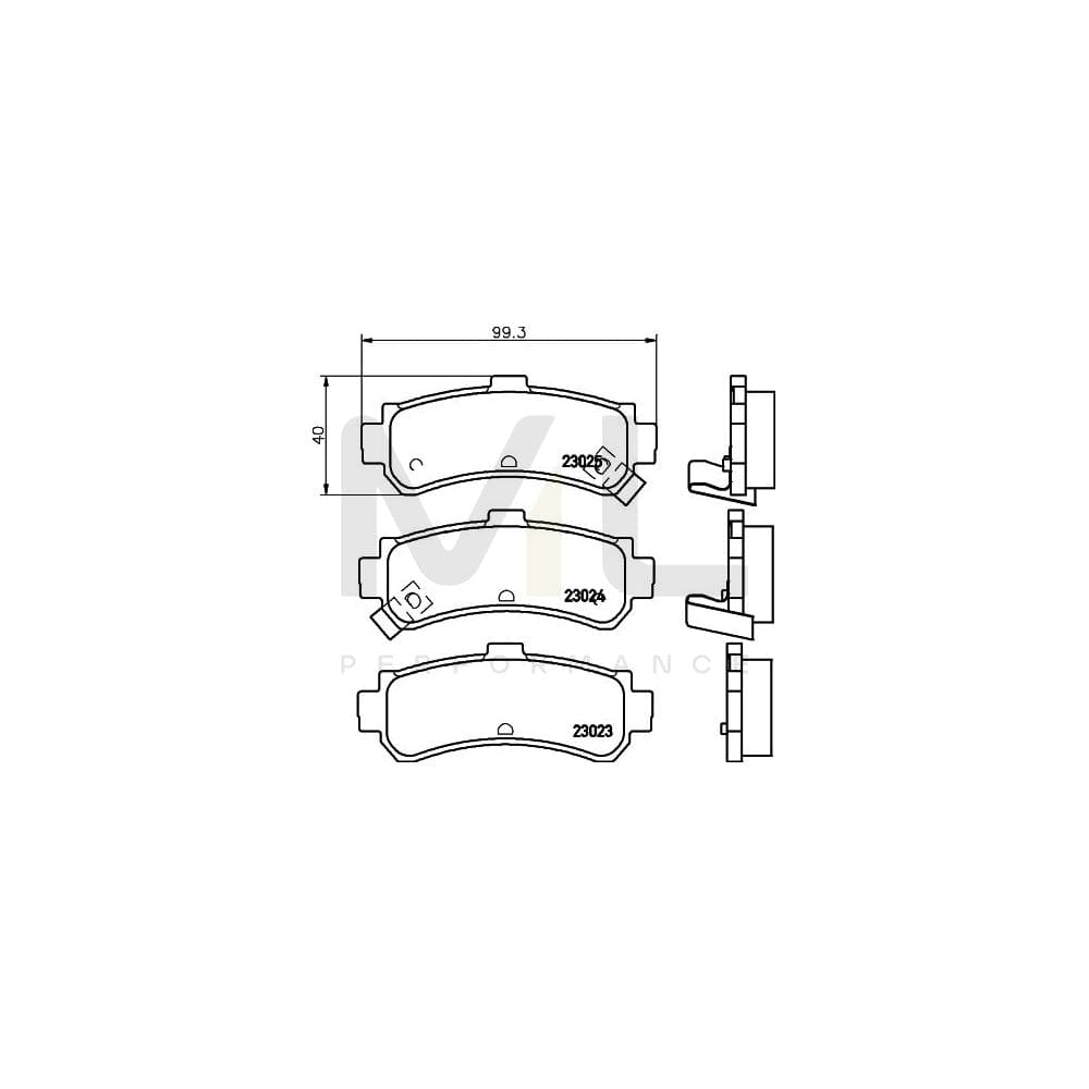 Hella 8DB 355 017-191 Brake Pad Set With Acoustic Wear Warning | ML Performance Car Parts