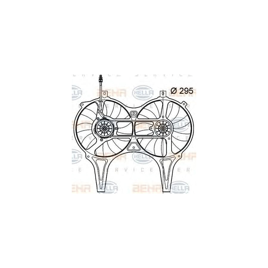 Hella 8EW 009 158-731 Fan, Radiator