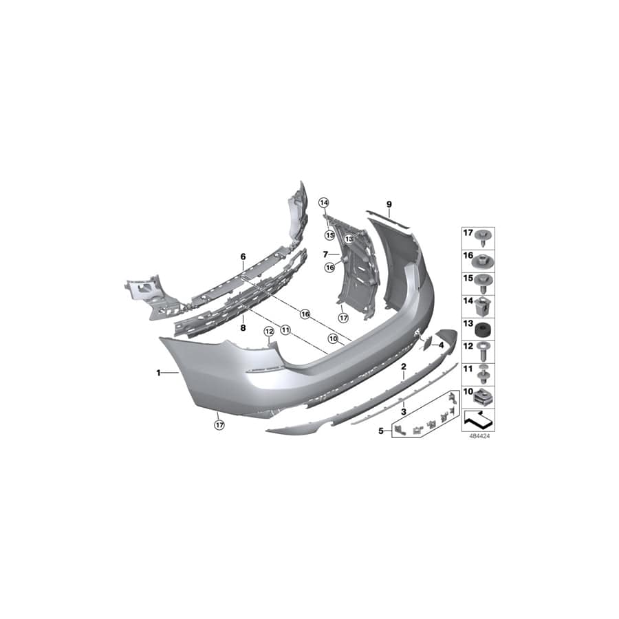 Genuine BMW 51127389993 G32 Trim Panel, Bumper, Rear, Bottom (Inc. 640dX, 630i & 630iX) | ML Performance UK Car Parts