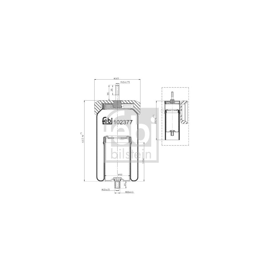 Febi Bilstein 102377 Boot, Air Suspension