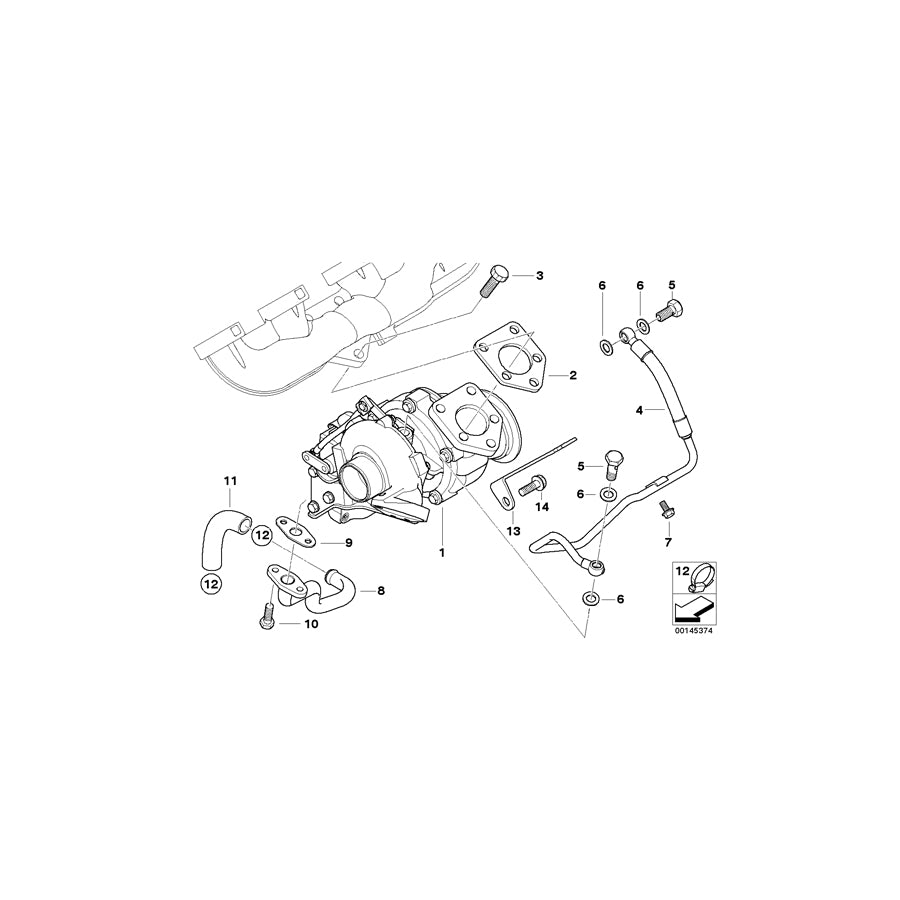 Genuine BMW 11427789072 E65 Oil Pipe ZYL. 1-4 (Inc. 740d) | ML Performance UK Car Parts