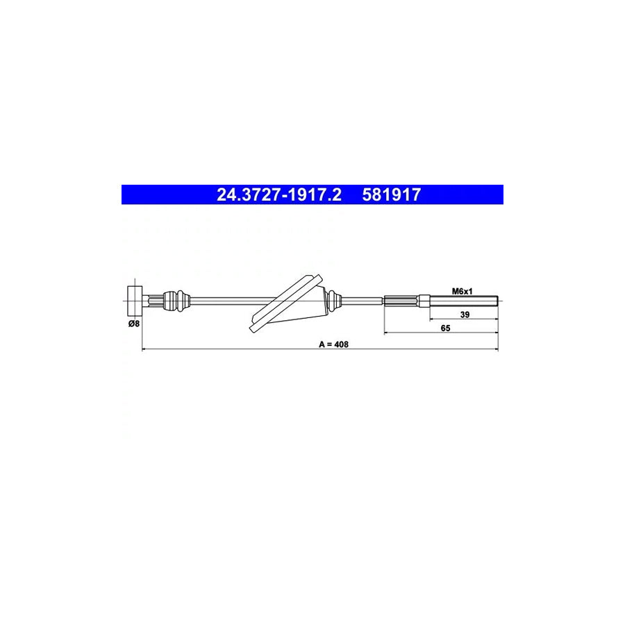 ATE 24.3727-1917.2 Hand Brake Cable