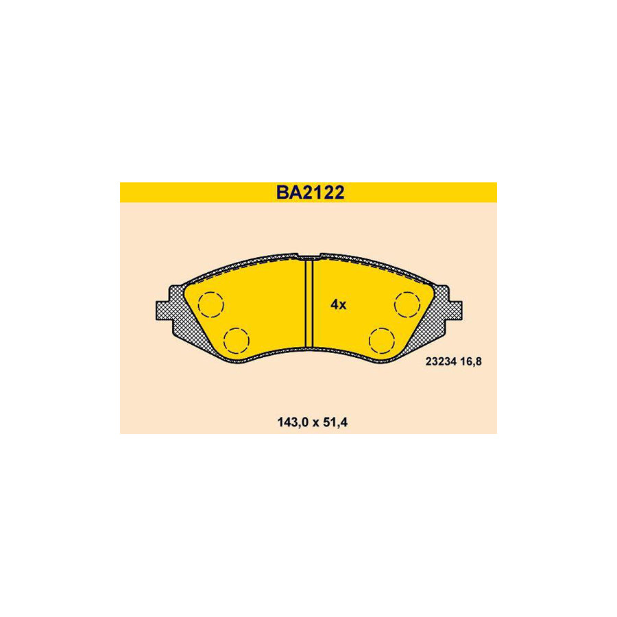 Barum BA2122 Brake Pad Set